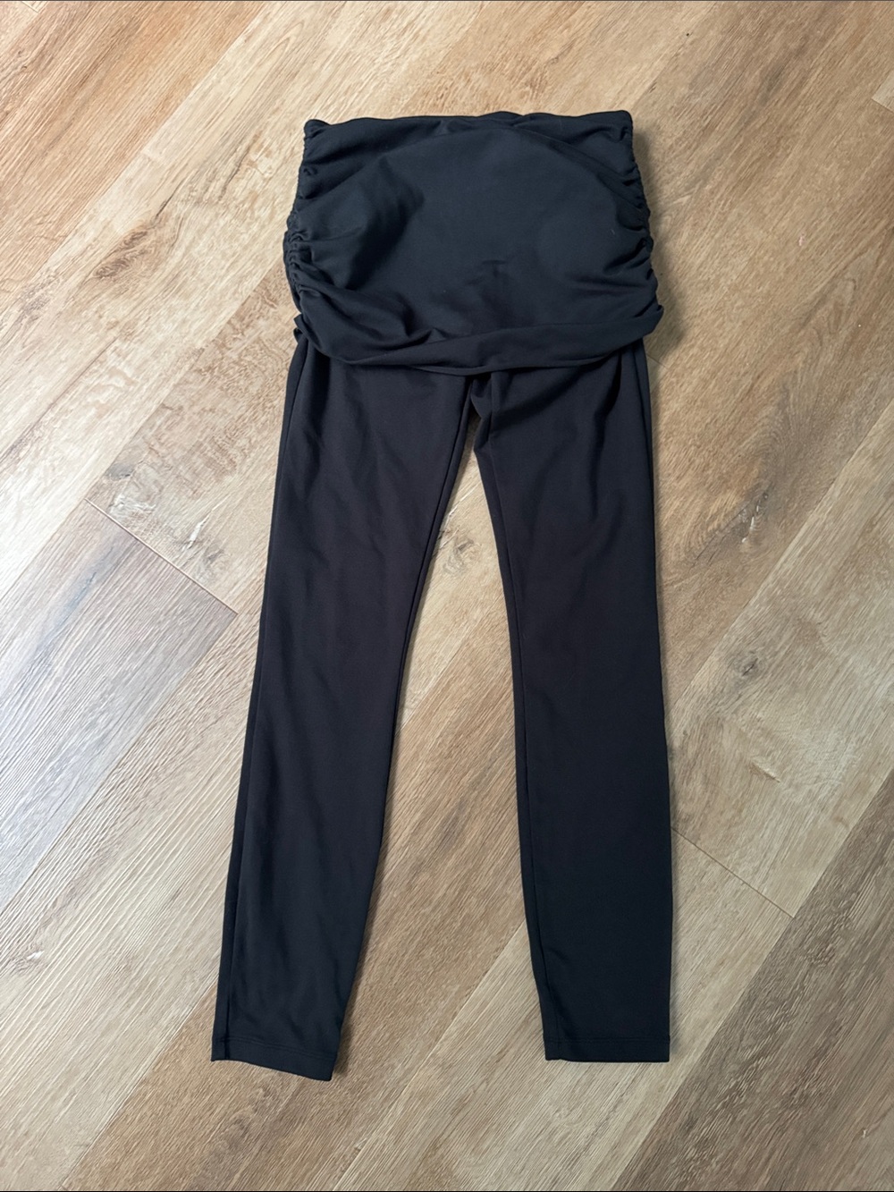 Prana Black Fold-Over Waist Kids Leggings